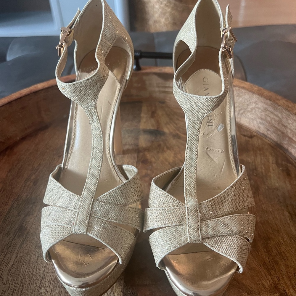 Gianni Bini Cream High Heel Sandals